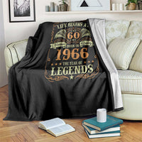 60th Birthday Throw Blanket Life Begins At 60 Born In 1966 The Year Of Legends