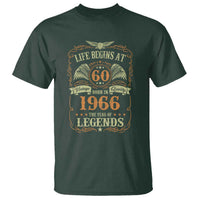 60th Birthday T Shirt Life Begins At 60 Born In 1966 The Year Of Legends