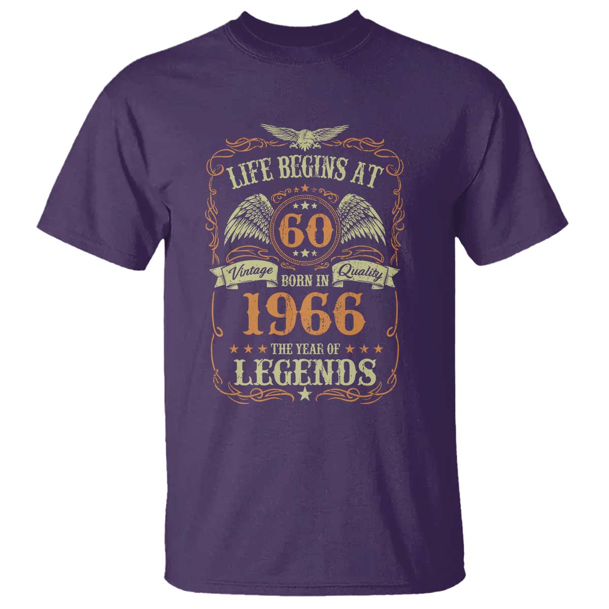 60th Birthday T Shirt Life Begins At 60 Born In 1966 The Year Of Legends
