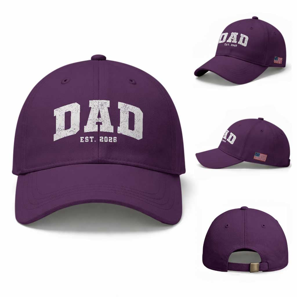 Dad Est 2026 Baseball Cap Promoted To Daddy Fathers Day