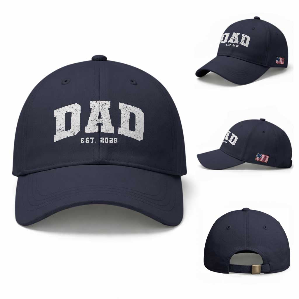 Dad Est 2026 Baseball Cap Promoted To Daddy Fathers Day