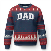 Dad Est 2026 Ugly Christmas Sweater Promoted To Daddy Fathers Day