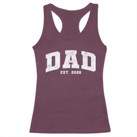 Dad Est 2026 Racerback Tank Top Promoted To Daddy Fathers Day