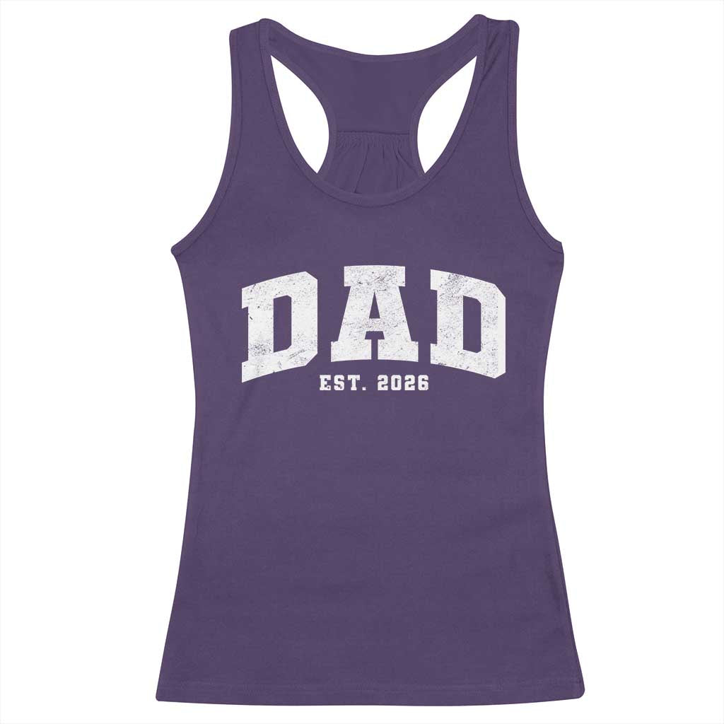 Dad Est 2026 Racerback Tank Top Promoted To Daddy Fathers Day