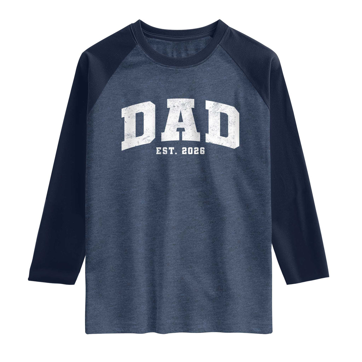 Dad Est 2026 Raglan Shirt Promoted To Daddy Fathers Day