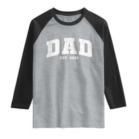 Dad Est 2026 Raglan Shirt Promoted To Daddy Fathers Day