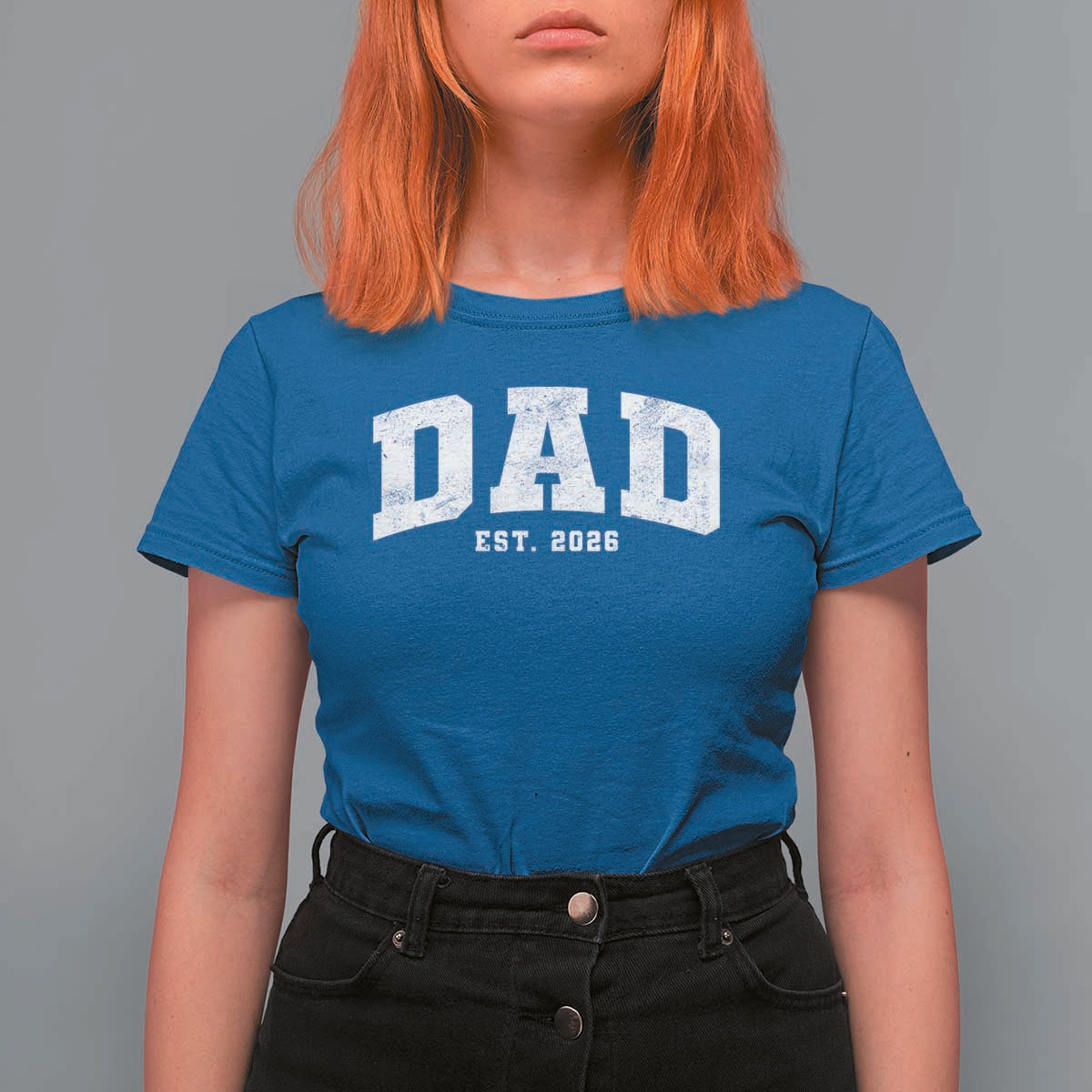 Dad Est 2026 T Shirt For Women Promoted To Daddy Fathers Day