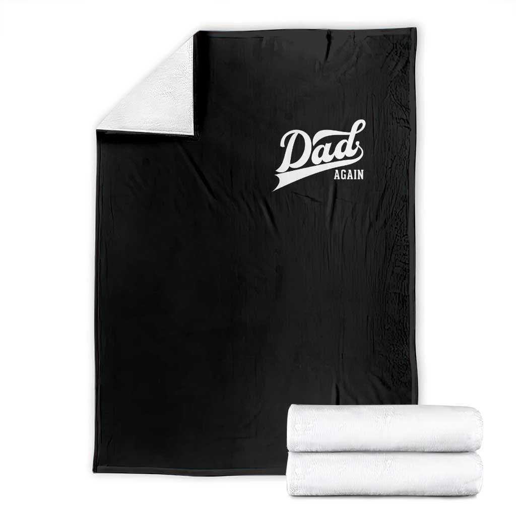 Promoted To Dad Again Throw Blanket Funny Daddy Again Pregnancy Announcement