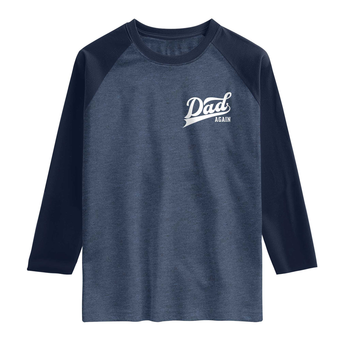 Promoted To Dad Again Raglan Shirt Funny Daddy Again Pregnancy Announcement