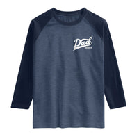 Promoted To Dad Again Raglan Shirt Funny Daddy Again Pregnancy Announcement