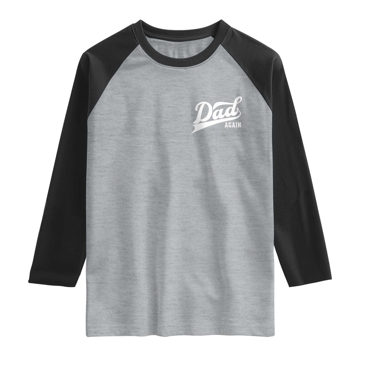 Promoted To Dad Again Raglan Shirt Funny Daddy Again Pregnancy Announcement