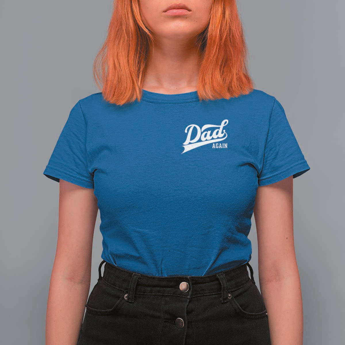 Promoted To Dad Again T Shirt For Women Funny Daddy Again Pregnancy Announcement