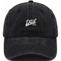 Promoted To Dad Again Washed Cotton Baseball Cap Funny Daddy Again Pregnancy Announcement