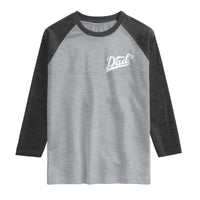 Dad Of Three Raglan Shirt Funny Daddy Cubed Promoted for The Third Time