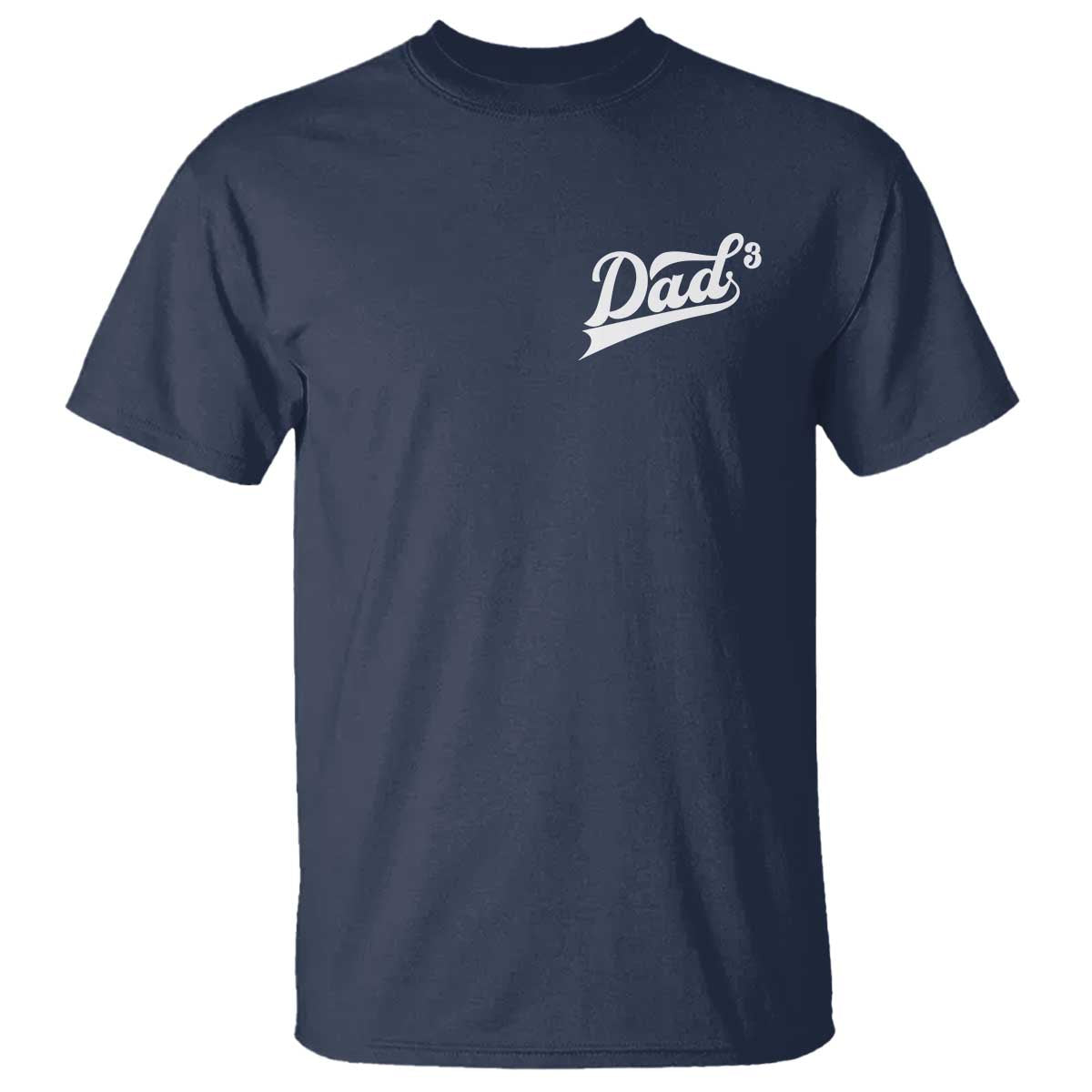 Dad Of Three T Shirt Funny Daddy Cubed Promoted for The Third Time