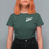 Dad Of Three T Shirt For Women Funny Daddy Cubed Promoted for The Third Time