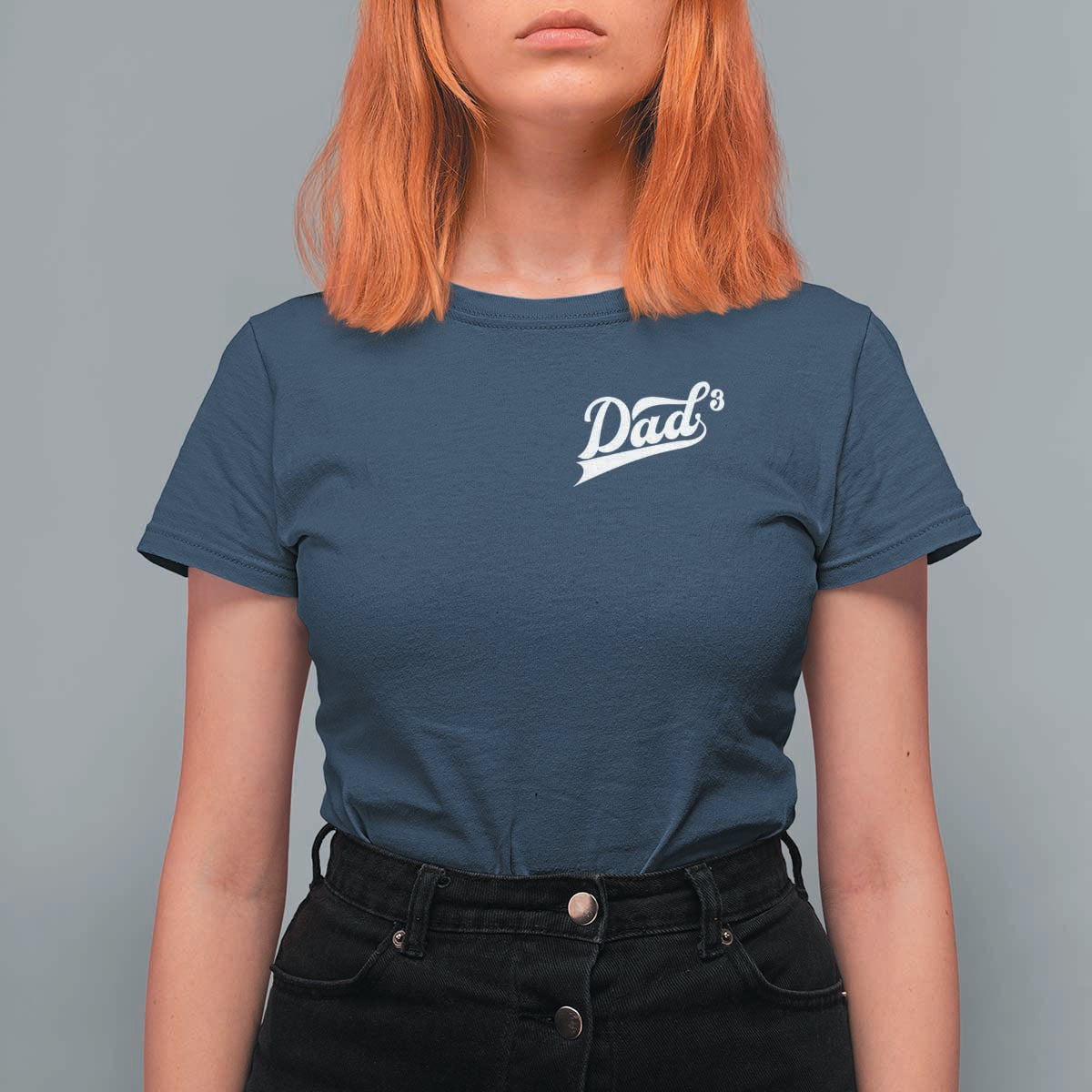Dad Of Three T Shirt For Women Funny Daddy Cubed Promoted for The Third Time