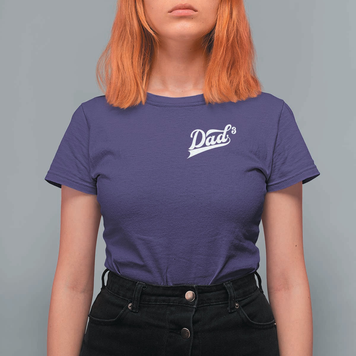 Dad Of Three T Shirt For Women Funny Daddy Cubed Promoted for The Third Time