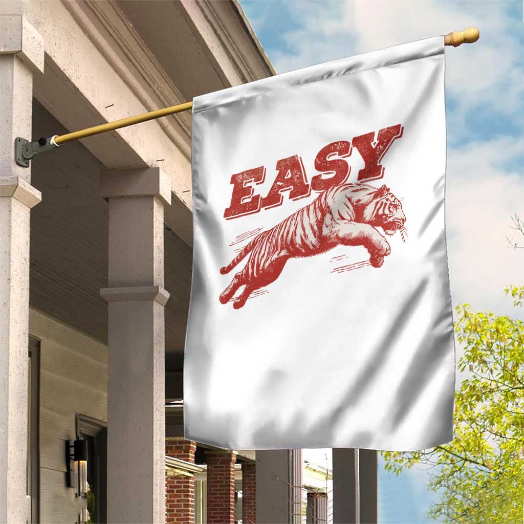 Easy Tiger Garden Flag Vintage Distressed Tiger Trendy Grunge Indie Boho