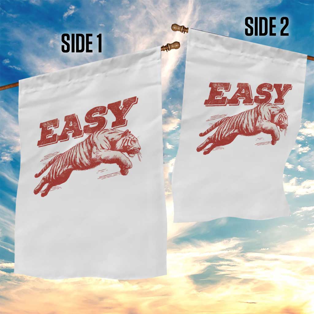 Easy Tiger Garden Flag Vintage Distressed Tiger Trendy Grunge Indie Boho