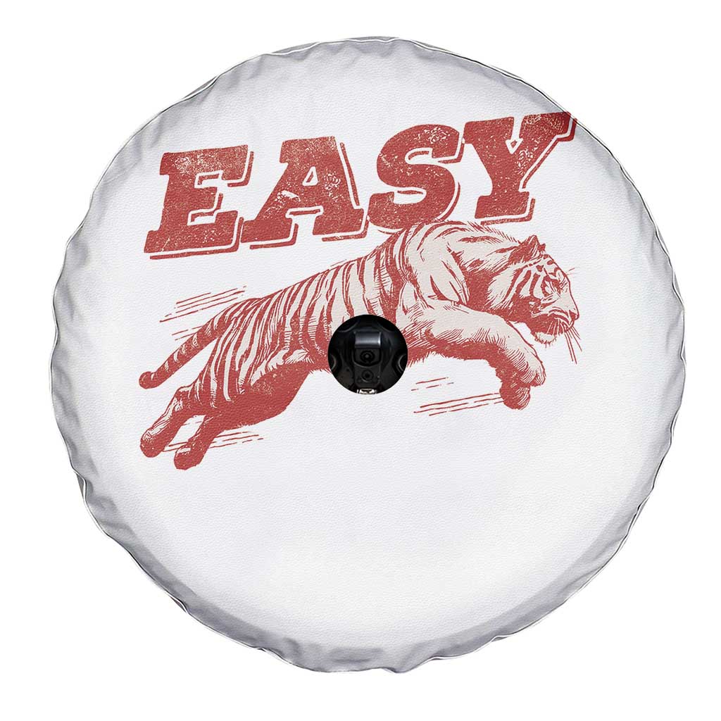 Easy Tiger Spare Tire Cover Vintage Distressed Tiger Trendy Grunge Indie Boho