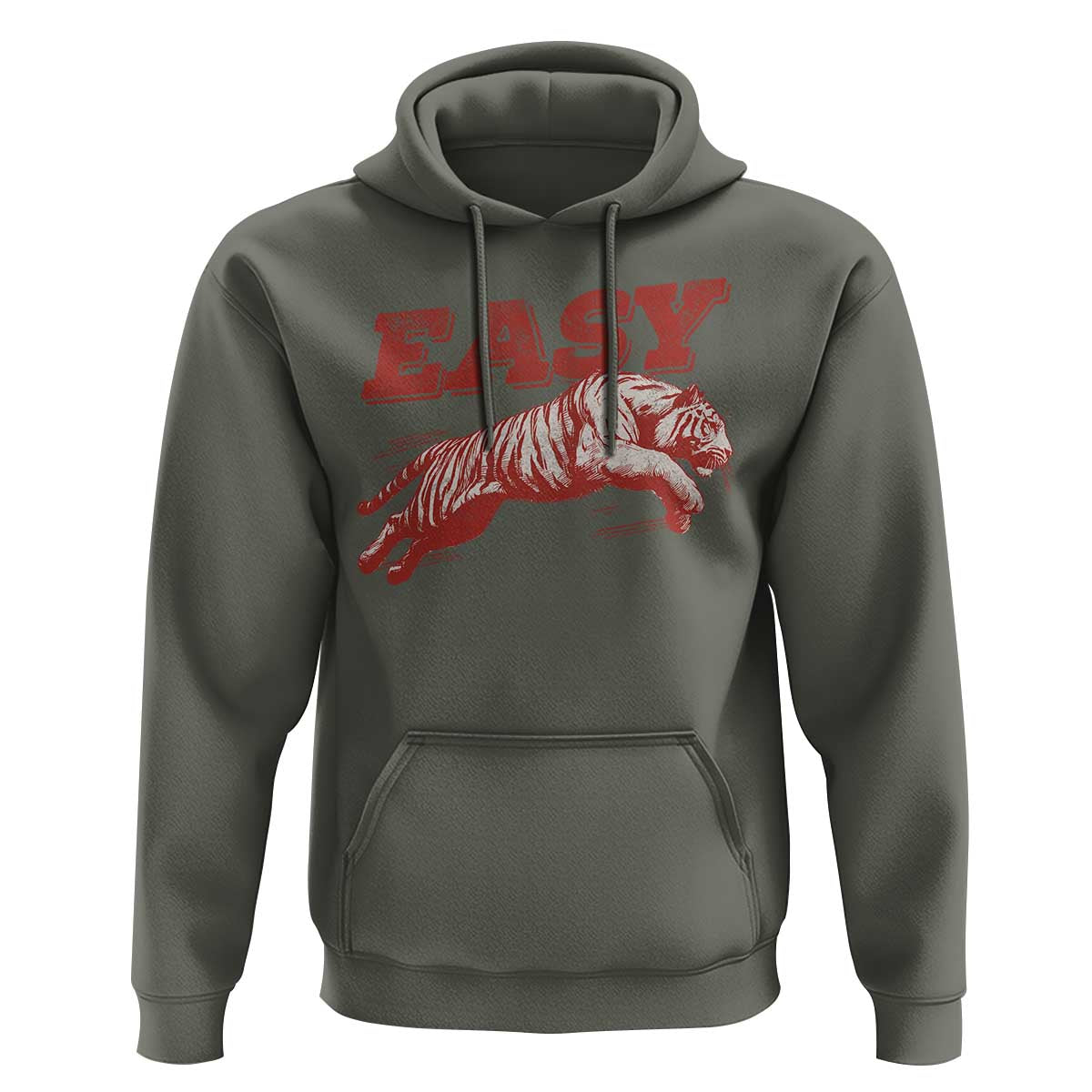 Easy Tiger Hoodie Vintage Distressed Tiger Trendy Grunge Indie Boho