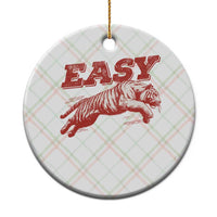 Easy Tiger Ceramic Ornament Vintage Distressed Tiger Trendy Grunge Indie Boho