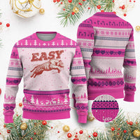 Easy Tiger Ugly Christmas Sweater Vintage Distressed Tiger Trendy Grunge Indie Boho