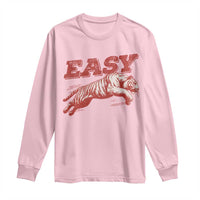 Easy Tiger Long Sleeve Shirt Vintage Distressed Tiger Trendy Grunge Indie Boho
