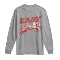 Easy Tiger Long Sleeve Shirt Vintage Distressed Tiger Trendy Grunge Indie Boho