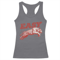 Easy Tiger Racerback Tank Top Vintage Distressed Tiger Trendy Grunge Indie Boho