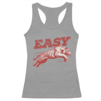 Easy Tiger Racerback Tank Top Vintage Distressed Tiger Trendy Grunge Indie Boho
