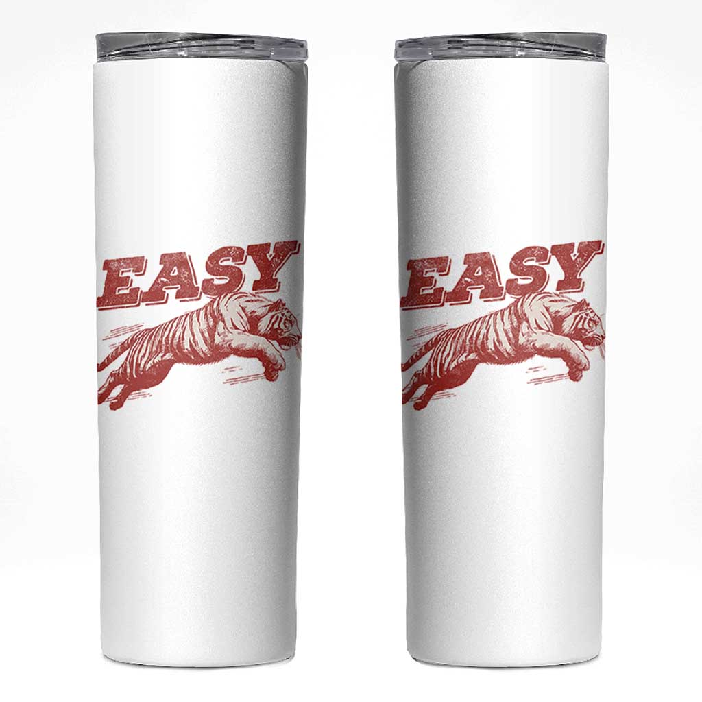 Easy Tiger Skinny Tumbler Vintage Distressed Tiger Trendy Grunge Indie Boho