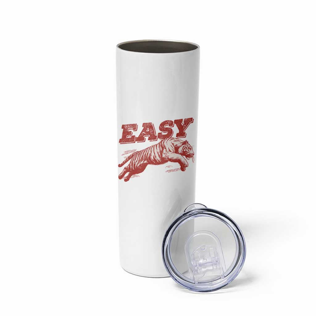 Easy Tiger Skinny Tumbler Vintage Distressed Tiger Trendy Grunge Indie Boho