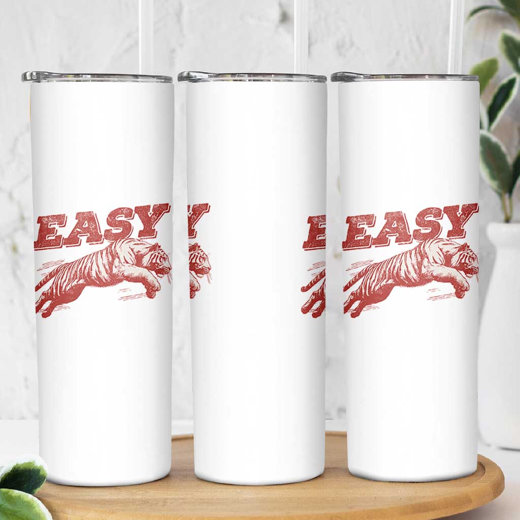 Easy Tiger Skinny Tumbler Vintage Distressed Tiger Trendy Grunge Indie Boho
