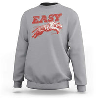 Easy Tiger Sweatshirt Vintage Distressed Tiger Trendy Grunge Indie Boho