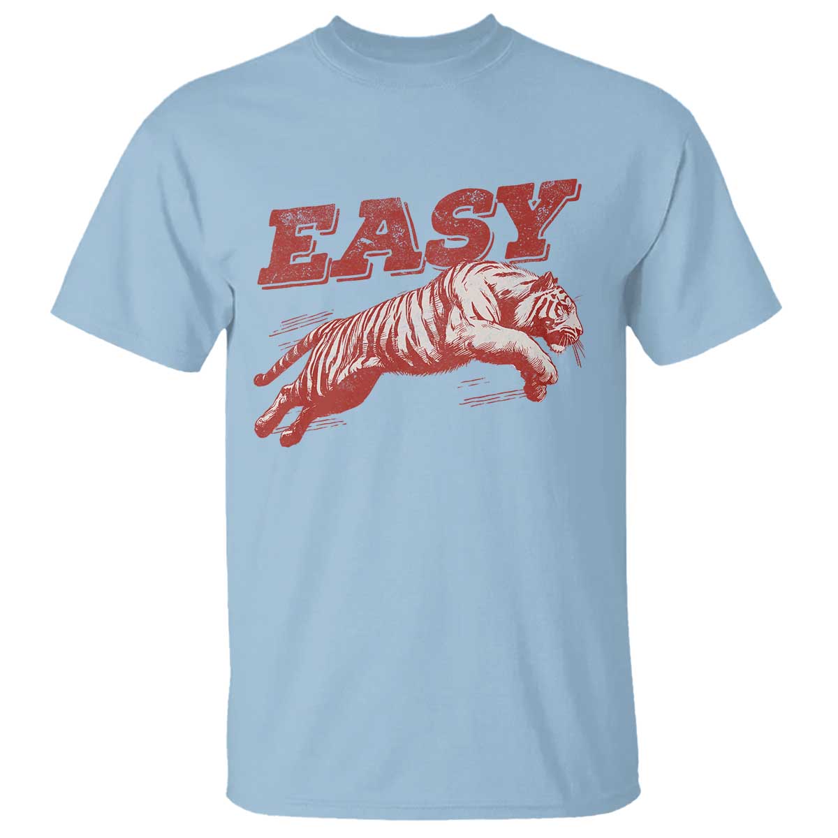 Easy Tiger T Shirt Vintage Distressed Tiger Trendy Grunge Indie Boho