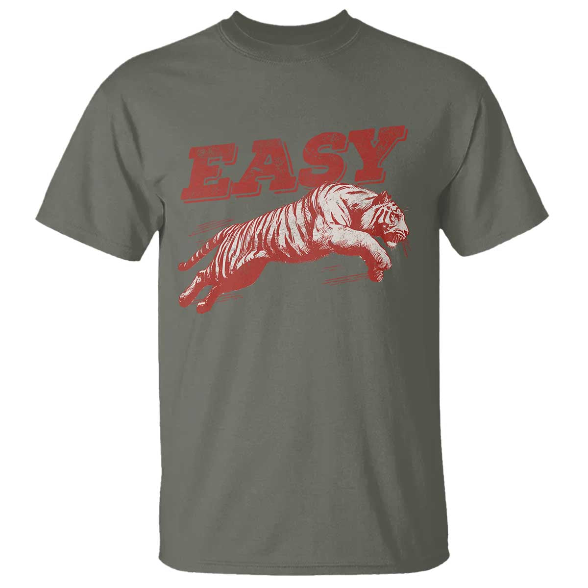 Easy Tiger T Shirt Vintage Distressed Tiger Trendy Grunge Indie Boho