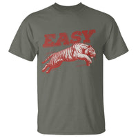 Easy Tiger T Shirt Vintage Distressed Tiger Trendy Grunge Indie Boho