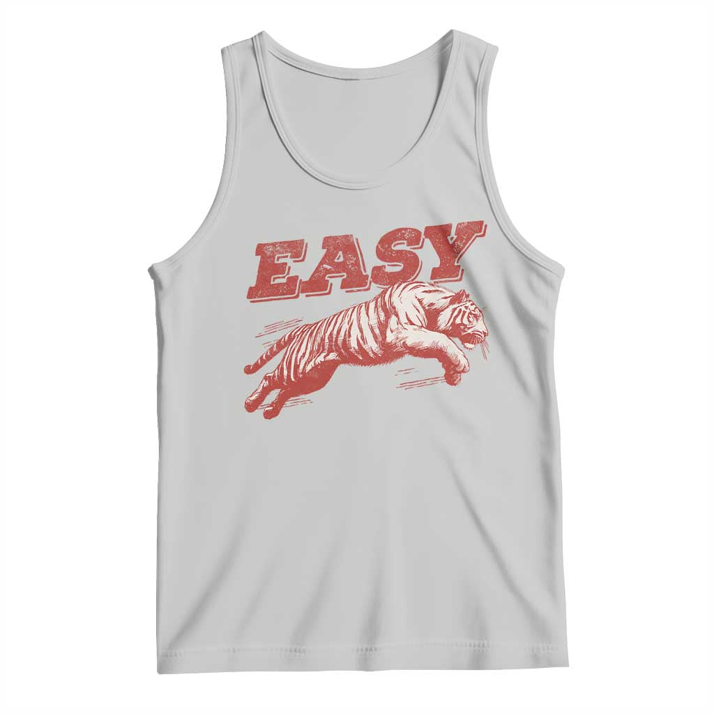Easy Tiger Tank Top Vintage Distressed Tiger Trendy Grunge Indie Boho
