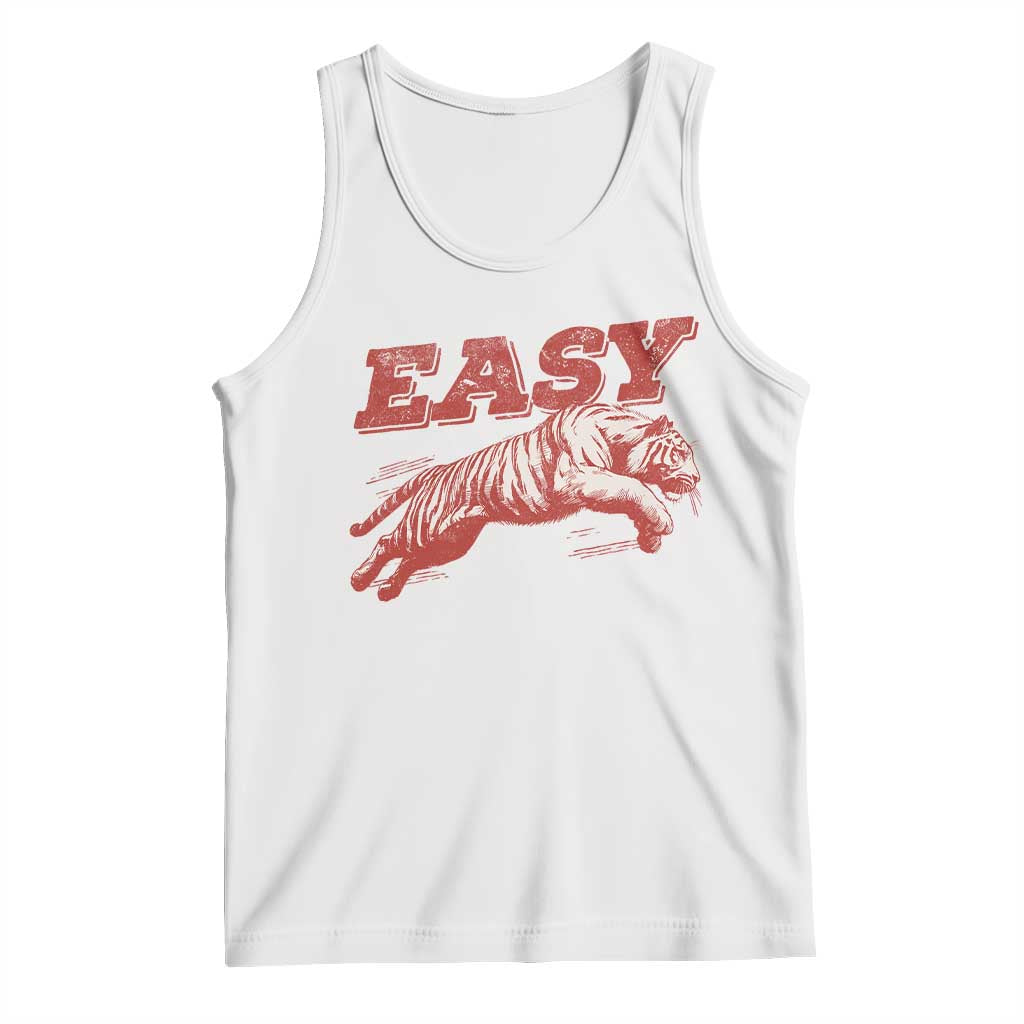 Easy Tiger Tank Top Vintage Distressed Tiger Trendy Grunge Indie Boho