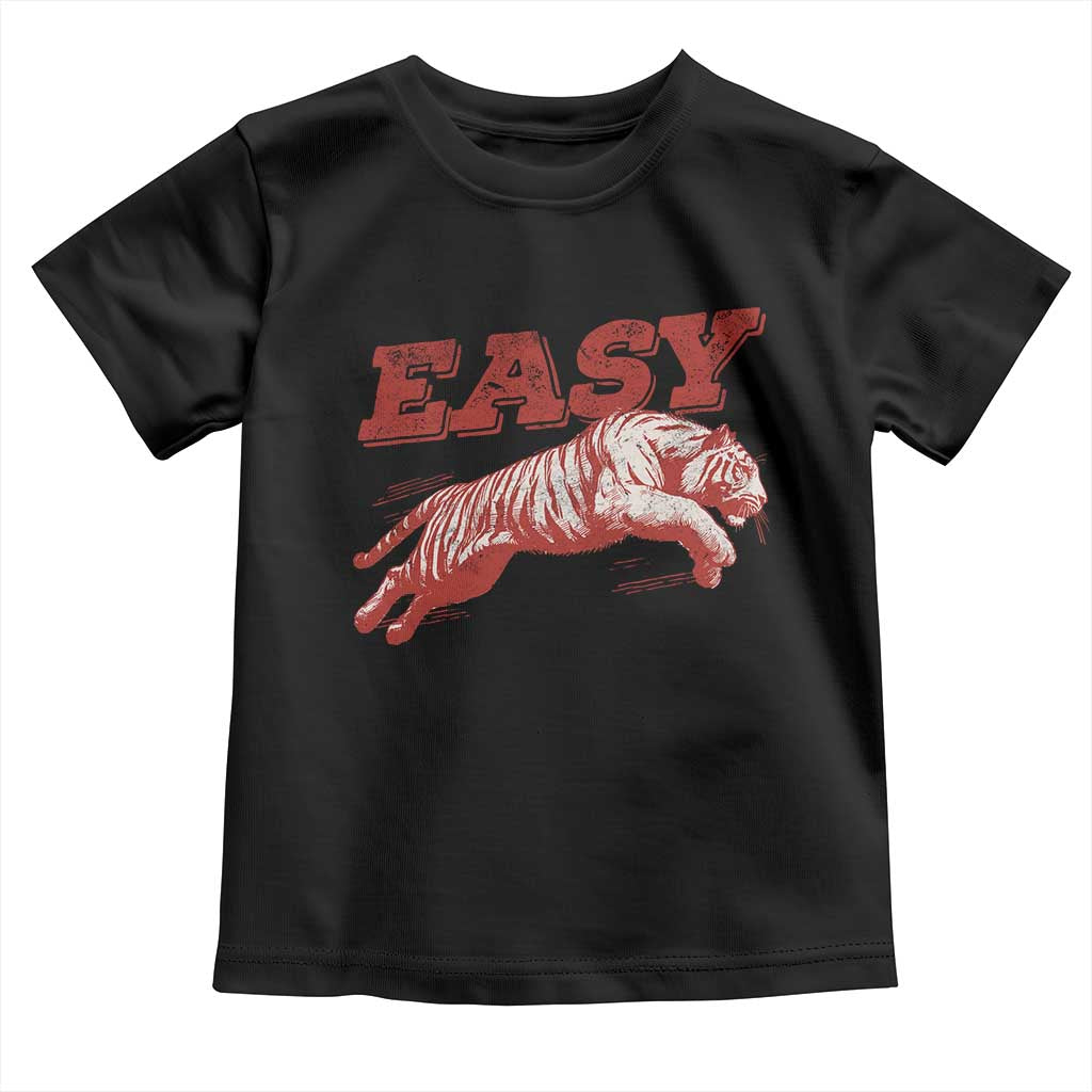 Easy Tiger Toddler T Shirt Vintage Distressed Tiger Trendy Grunge Indie Boho