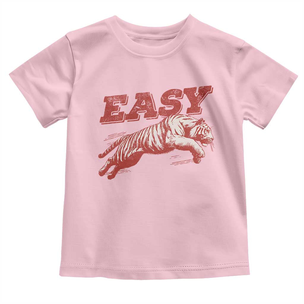 Easy Tiger Toddler T Shirt Vintage Distressed Tiger Trendy Grunge Indie Boho