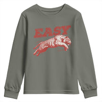 Easy Tiger Youth Sweatshirt Vintage Distressed Tiger Trendy Grunge Indie Boho