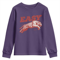Easy Tiger Youth Sweatshirt Vintage Distressed Tiger Trendy Grunge Indie Boho
