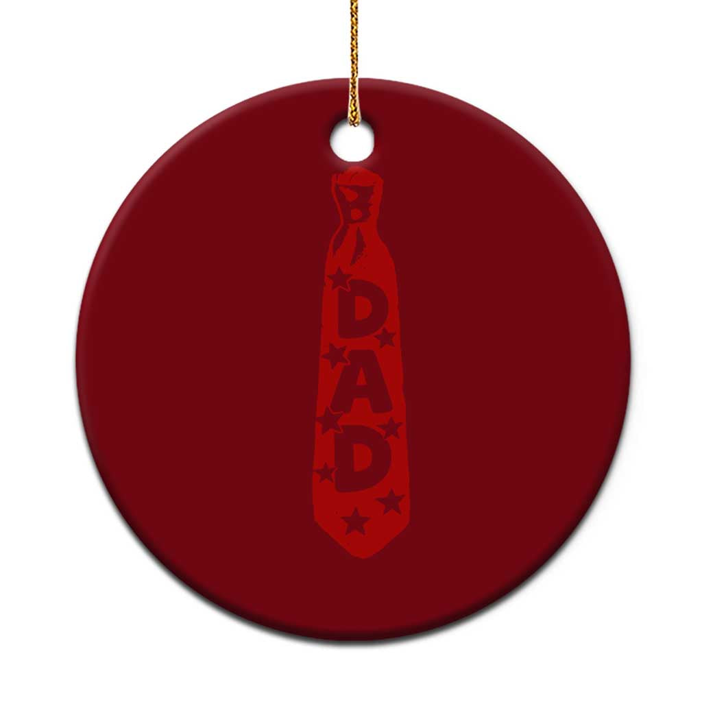 Dad Tie Star Music Lover Fathers Day Ceramic Ornament
