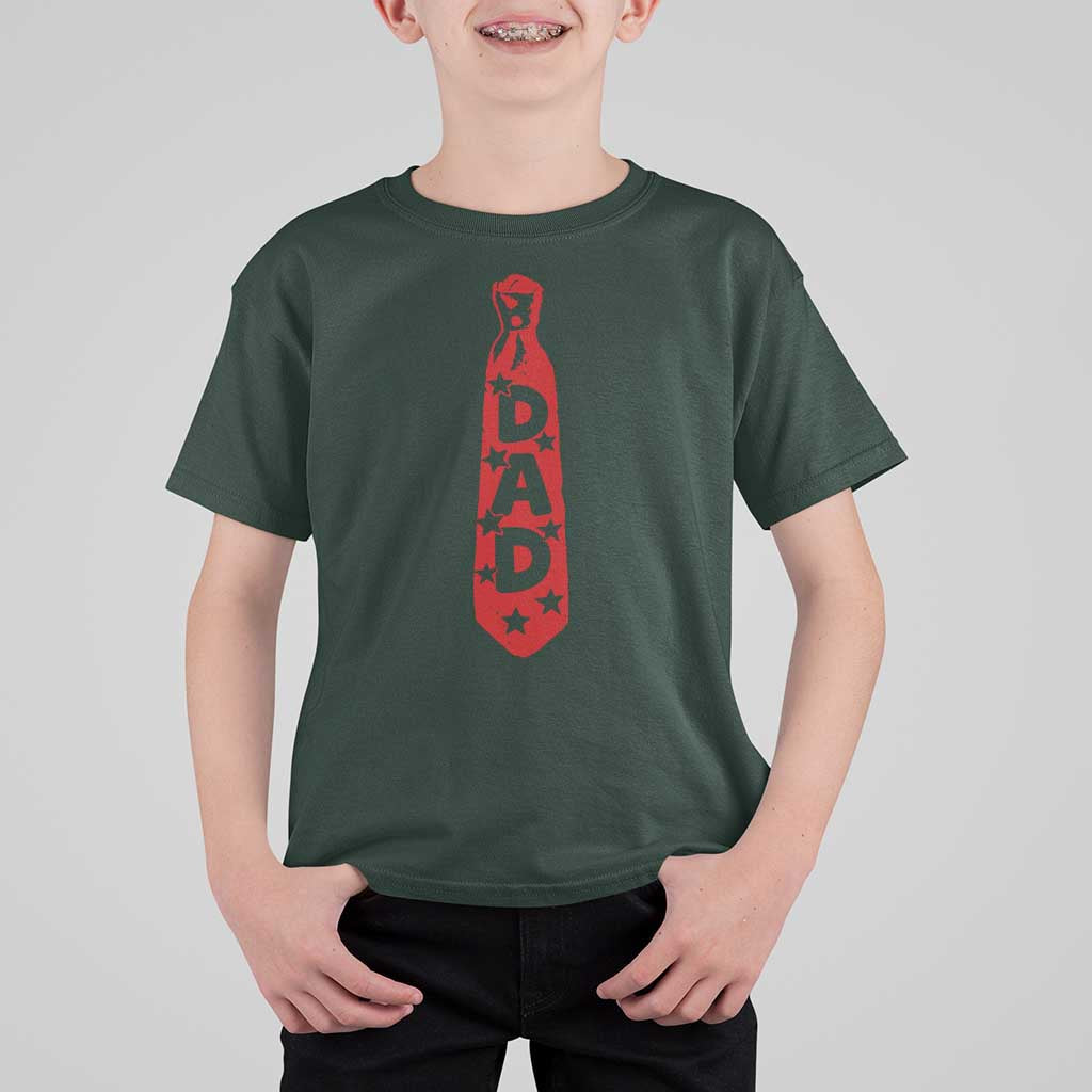 Dad Tie Star Music Lover Fathers Day T Shirt For Kid