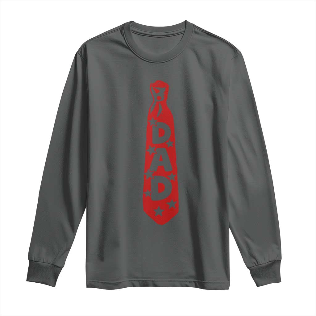 Dad Tie Star Music Lover Fathers Day Long Sleeve Shirt