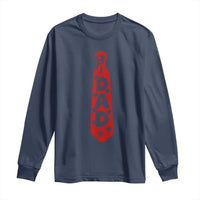 Dad Tie Star Music Lover Fathers Day Long Sleeve Shirt