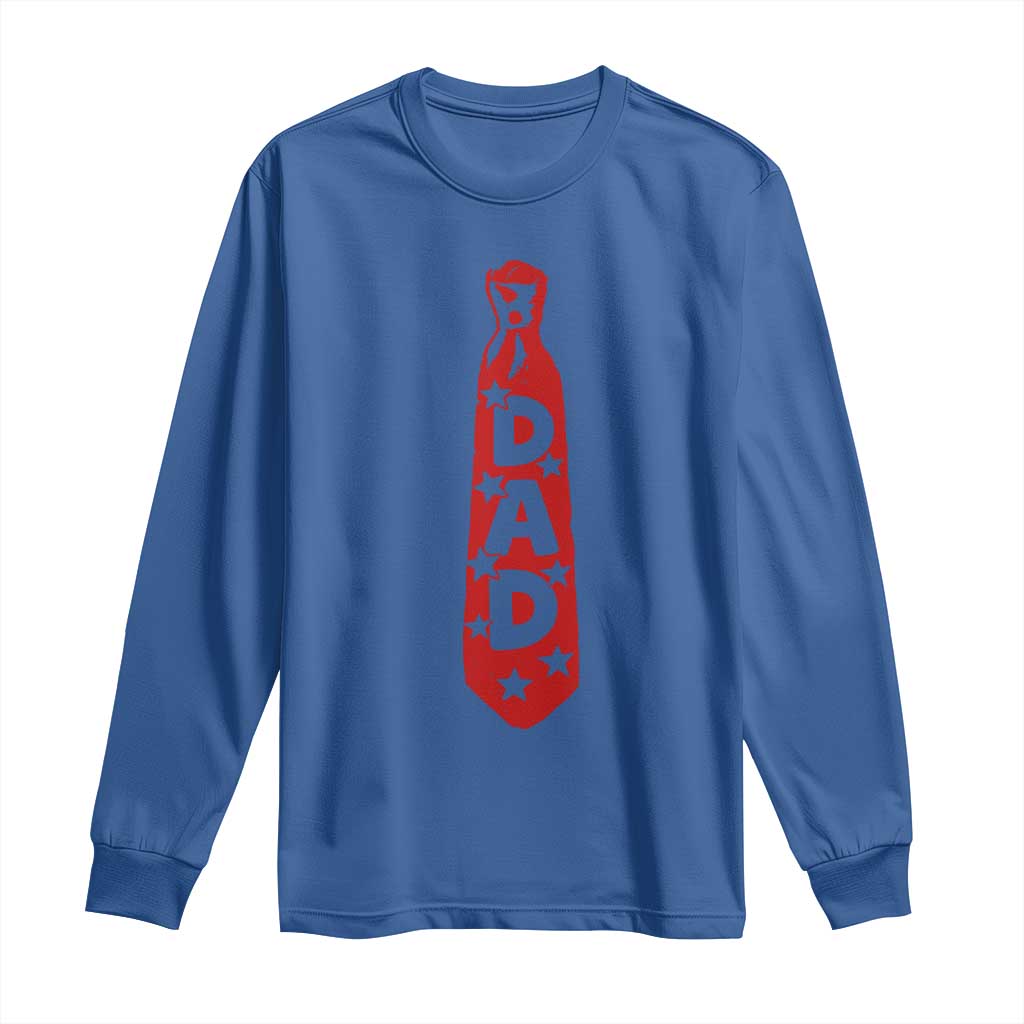 Dad Tie Star Music Lover Fathers Day Long Sleeve Shirt